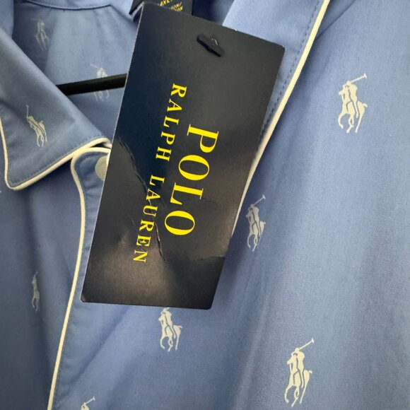 Polo Ralph‎ Lauren Pajama Shirt Top Mens 4XLT Blue Allover Pony NWT TP-3294 - Picture 6 of 8